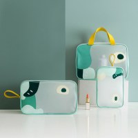 TPU 化粧品バッグポータブルハンドバッグ収納バスアメニティトラベルセット