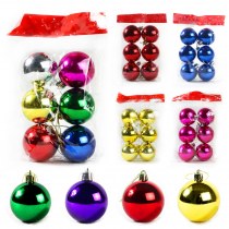 クリスマス装飾 3/4/5/6/8 センチメートル電気メッキプラスチック明るいカラフルなクリスマスボールクリスマスツリーの装飾ペンダント
