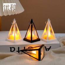 ハロウィーンランタンランタントライアングルライトライトナイトライトクリスマスデコレーションライトLED電子キャンドルライト