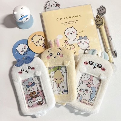 かわいい漫画のぬいぐるみカードホルダー ID アクセス制御キーホルダー仕事 ID カードアイドルフォトカードバッグペンダント