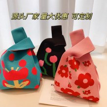 ニットバッグ、織バッグ、ギフトバッグ、ファッショナブルなリストバッグ、女性用ハンドバッグ、ニットバケットバッグ、女性用多用途バッグ