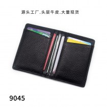 本物のIDカードバッグ、複数のカードスロットを備えた超薄型牛革メンズカードバッグ、運転免許証を収納できるレザーカードバッグ