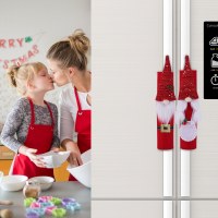 クリスマス用品冷蔵庫ハンドル手袋ベルベットドワーフ顔のない人形クリスマス家の装飾