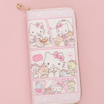 新鮮な和風かわいい子 猫 レディース財布女の子財布ロングジッパーテクスチャ学生カードホルダー 2024 新しいスタイル