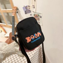 2204新しいスタイルのキャンバスバッグ、ファッショナブルなヒグマプリントワンショルダークロスボディバッグ、女性用の高見えする大容量 携帯 電話バッグ