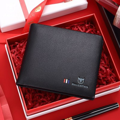 本革 メンズ 免許証財布、1層牛革財布、彼氏、夫、父の誕生日のギフトボックス。