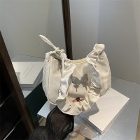 プリーツショルダーストラップクラウドバッグ女性のための 2024 新しい韓国語バージョン多用途脇の下バッグバタフライショルダークロスボディバッグ