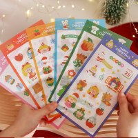 クリスマス少女ステッカー子供の漫画のご褒美財布ステッカー DIY 携帯電話水カップステッカー装飾パターン
