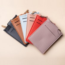 大容量のカードスロットを備えた超薄型カードホルダー、複数のカードスロットを備えた小型カードホルダー、コンパクトで絶妙なレザーPVCカードホルダー小銭入れ、女性用