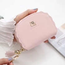 タッセルカードホルダー レディース 韓国 かわいい パーソナライズ ミニ マルチカード スロット 小型 新鮮 大容量 ハンドバッグ シンプル 小銭入れ