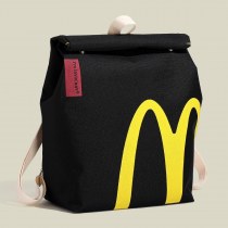 黒マクドナルドのスクールバッグ 20 24 新しいトレンディな紙バッグバックパック女性のバックパック大容量学生クラスバッグ