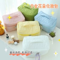 2024 新大容量キャンディーかわいい収納袋旅行ポータブルソフトフラワーポータブル化粧品バッグ女性のための