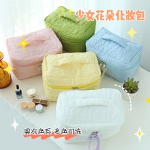 2024 新大容量キャンディーかわいい収納袋旅行ポータブルソフトフラワーポータブル化粧品バッグ女性のための