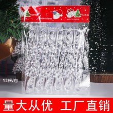 クリスマスクリエイティブ透明アイススティックつららペンダント新しいクリスマスツリー装飾用品ネジペンダント