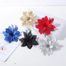 クリスマス装飾花模擬花クリスマスリースアクセサリーお祝いクリスマスツリーの装飾クリスマスの花をぶら下げ