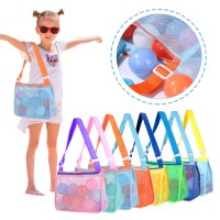 子供用ビーチメッシュバッグシェルコレクションバッグおもちゃ収納バッグビーチバッグビーチバッグ