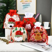 クリスマスギフトハンドバッグ包装、高見栄えのリンゴ包装袋装飾、3D印刷ギフトバッグ卸売
