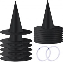 ハロウィン 帽子 黒ポリエステルタフタウィザードハットメイク衣装小道具ハリーポッター魔法の魔女の 帽子