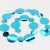 圆形亮片大小组合湖蓝色（1米长）