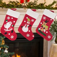 クリスマスソックス 30 センチメートルフランネルサンタクロース雪だるまヘラジカクリスマスツリーの装飾