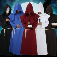 ハロウィン 大人の司祭衣装 僧侶 僧侶スーツ 司祭衣装 ゴッドファーザー 宣教師 黒司祭ローブ