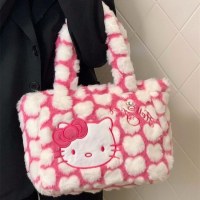 ぬいぐるみハローキティキティショルダーハンドバッグ女性のためのトレンディなバッグ