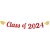 金色博士帽+红色class of 2024拉旗