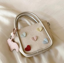 かわいいコントラストカラーの野菜バスケットキャンバスバッグ女性のための 2024 新しい夏多用途ハイエンドワーク雑貨小さなバッグ