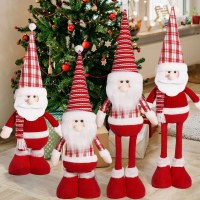 クリスマス 20 インチの赤いサンタクロース人形立ち人形ホリデーデコレーション用品クリエイティブオーナメント