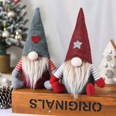 ヨーロッパの新しいスタイルのクリスマス装飾顔のない人形エルフ人形クリスマス装飾ドワーフホリデー人形装飾品