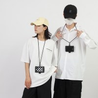 2024 新和風インストリートファッションブランドホルター編組カラーブロッククロスボディバッグカードホルダー小銭入れバスバッジ