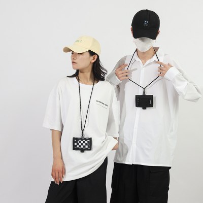 2024 新和風インストリートファッションブランドホルター編組カラーブロッククロスボディバッグカードホルダー小銭入れバスバッジ