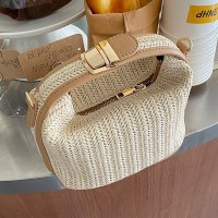 新しいわら編みの小さなバッグの女性のカジュアルファッションショルダークロスボディバッグハンドバッグ