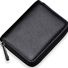 ライチ柄カードホルダー、大容量、20ページ、複数のカードスロット、クレジットカードホルダー、小銭入れ