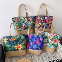 新しいファッションキャンバスバッグ東南アジア文学女性のショルダーバッグシンプルなトートバッグ大容量ショルダーハンドバッグ購入