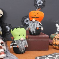 ハロウィーンの装飾モンスターカボチャの帽子、顔のない、老人ドワーフ人形、装飾人形