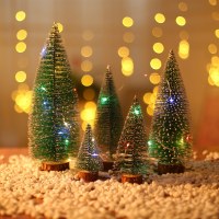 クリスマス装飾用品マイクロ風景ミニクリスマスツリー松葉ツリーウィンドウディスプレイテーブル装飾クリスマス小さなギフト