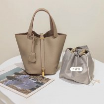女性のためのバッグ 2024 新しい夏バケットバッグ野菜バスケットレディースバッグ本革ハンドバッグ花嫁のウェディングバッグ