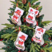 クリスマス人形ストッキング漫画ぬいぐるみクリスマスストッキングクリスマスツリーペンダントサンタクロース雪だるまキャンディギフトバッグ