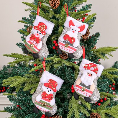 クリスマス人形ストッキング漫画ぬいぐるみクリスマスストッキングクリスマスツリーペンダントサンタクロース雪だるまキャンディギフトバッグ