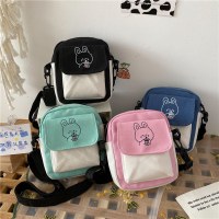 キャンバススモールバッグレディース夏の新しい韓国と日本のかわいいワンショルダークロスボディバッグ韓国インガールシンプルな学生