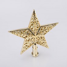 15 センチメートル中空クリスマスと新年の休日の装飾五芒星アクセサリー金と銀のクリスマスツリートップスター