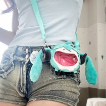 インスタイルダブルポニーテールガール小銭入れショルダーバッグ漫画ガールハート口紅アイドルカード ディスプレイ クロスボディバッグ