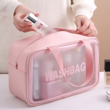 化粧品バッグ女性のポータブルトイレタリーバッグ旅行大容量収納袋防水透明スキンケア化粧品収納袋