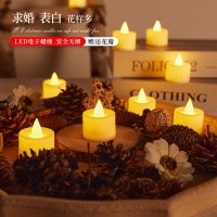 電子キャンドルランプのロマンチックなムードは、タナバタの提案の小道具を告白し、心を飾る誕生日レイアウトの雰囲気、排出