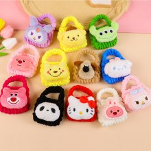 漫画ぬいぐるみ手編み小銭入れ収納袋 Bluetooth ヘッドセット保護カバー子供のかわいいペンダント小さなスクールバッグ