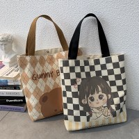 新しいポータブルランチバッグイン文学かわいいママバッグ通勤ハンドバッグランチボックスバッグ