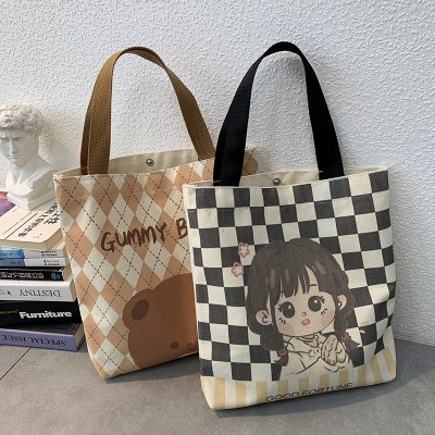 新しいポータブルランチバッグイン文学かわいい ママバッグ 通勤ハンドバッグランチボックスバッグ