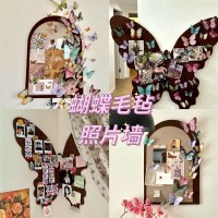 蝶フェルトボード写真壁 infp 雰囲気寝室 in コルクボード掲示板 DIY デスクトップ