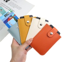 女の子用積み重ね引き出しカードホルダービジネスマルチカードスロットPUレザー銀行カードIDカード収納カードホルダー